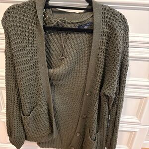 American Eagle Outfitters Sage Knit Cardigan